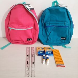 NWT 2 Backpacks and school supplies